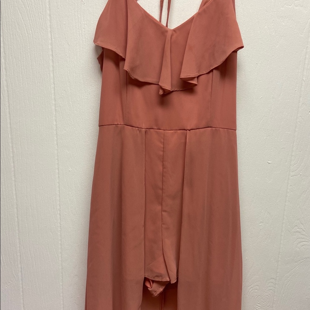 High-low shorts romper dress